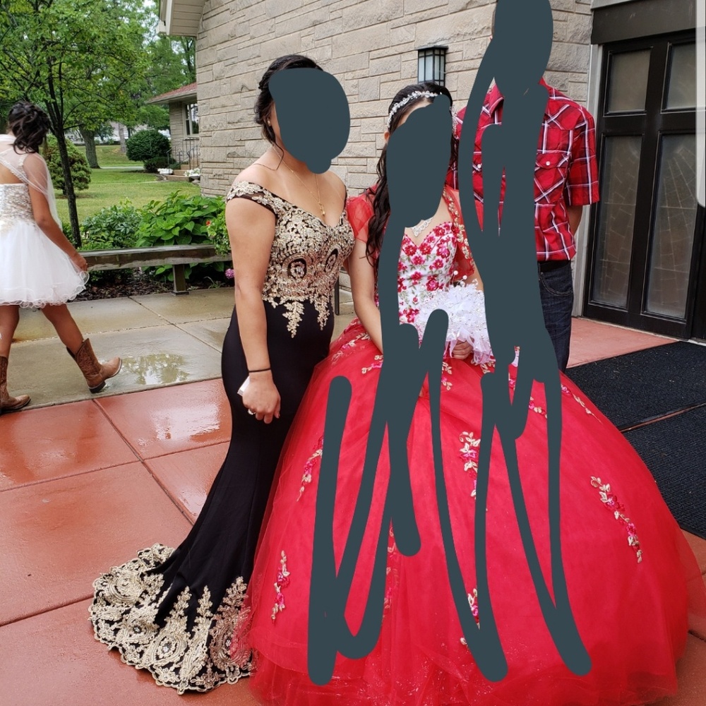 Black/gold dress